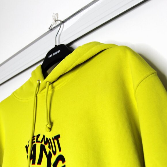 BNWT AW21 HELMUT LANG WRAP HOODIE BOLD LIME S - Picture 4 of 12